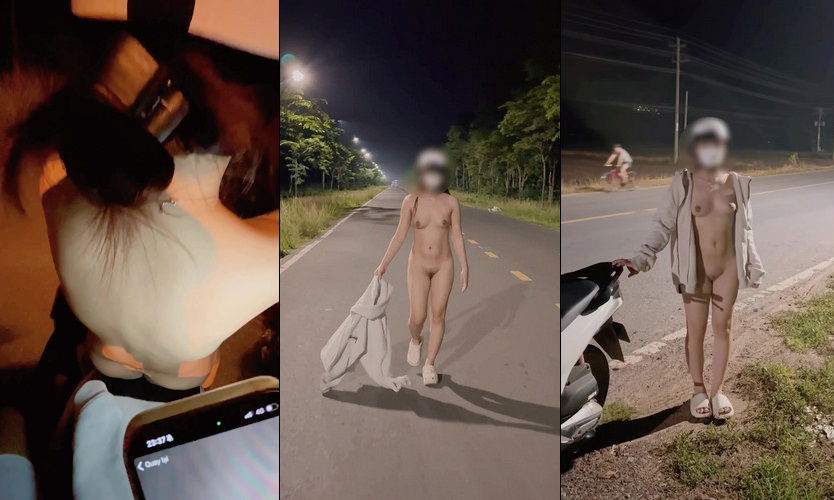 sex vn liem lon Em gái nghiện phô dâm cởi đồ đi dạo buổi tối